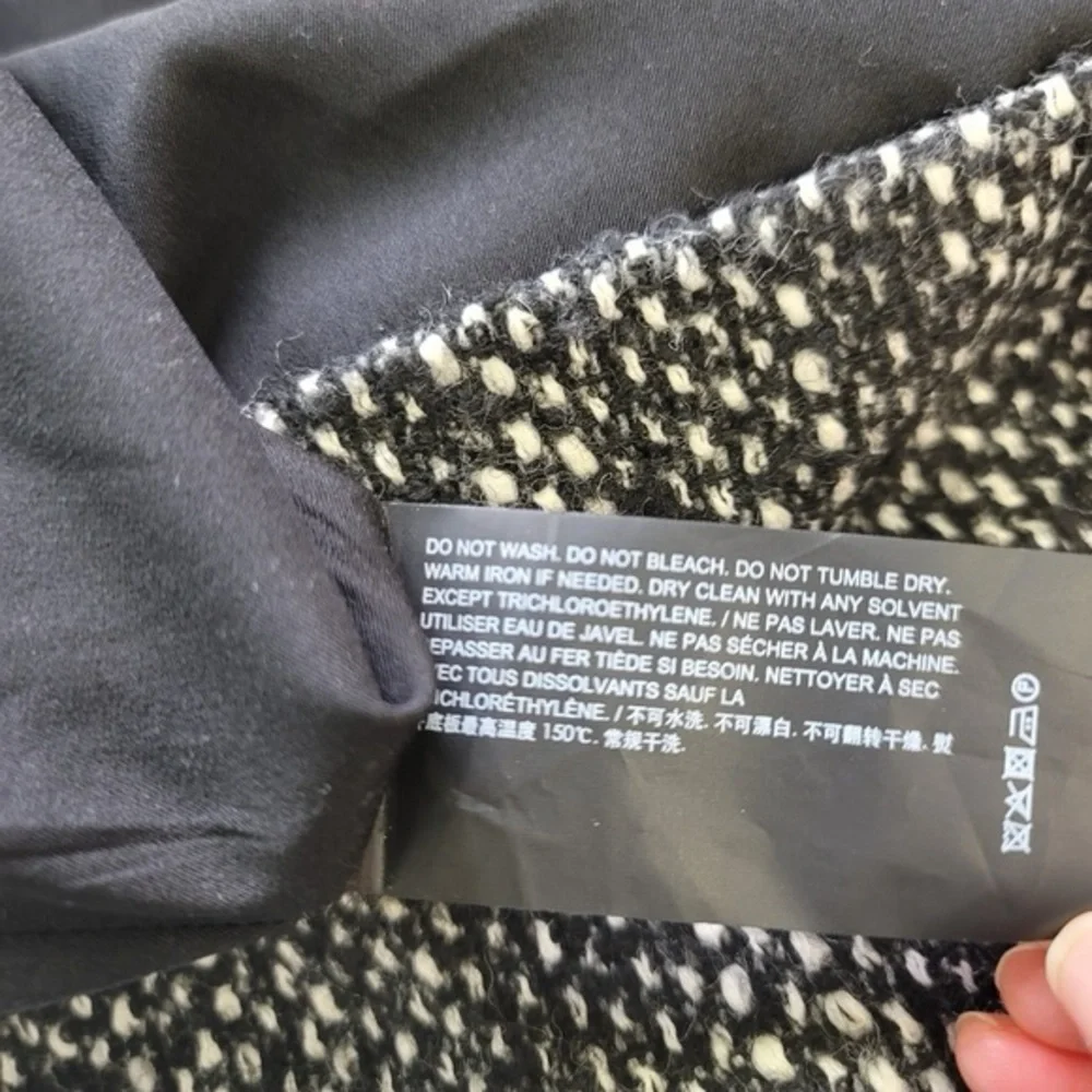 Theory Sleeveless Angled Wool-Blend Dress, Black - Picture 6 of 7